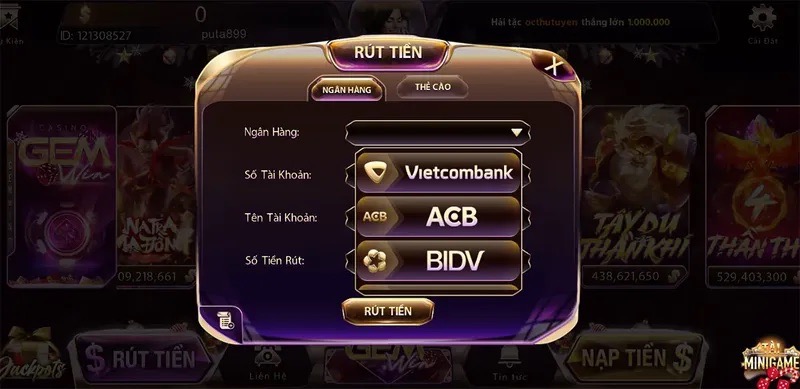 Các bước rút tiền Sunwin dễ dàng